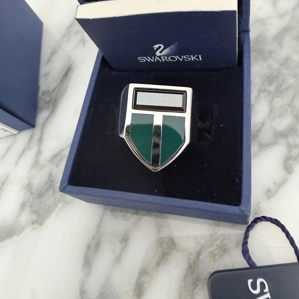 Swarovski Men's New England Ring, Green, Size 62 (10‎ US)
